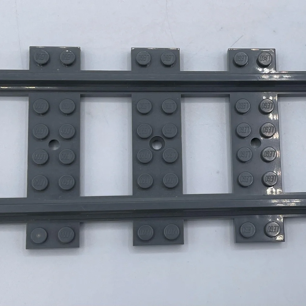 Lego ® City Gray Train Railroad Track Straight X1 Lot of 4 Straight Tracks Piece